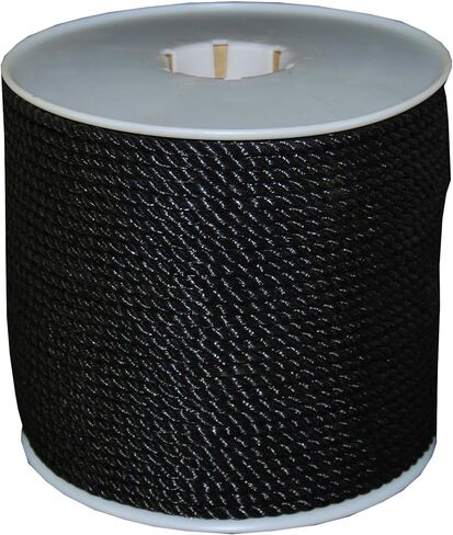 حبل بوليبرو أسود من T.W Evans Cordage 377، مقاس 3/8 بوصة × 600 قدم in Saudi Arabia