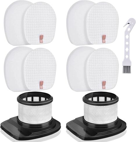 Leadaybetter Filter Replacement for Shark IZ662H Vertex Pro Lightweight Cordless Stick Vacuum with DuoClean PowerFins, 2 HEPA Filters, 4 Foam & Felt Filters, 1 Soft Roller, Compare to Prat XHFIZ500 & XFFKIZ600 & 855FFJ362H in Kuwait