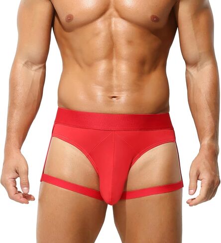 KAREN SPACE Jock Straps Sexy Ice Silk Underwear Funny Play Underwear Athletic Supporters for Men in Kuwait