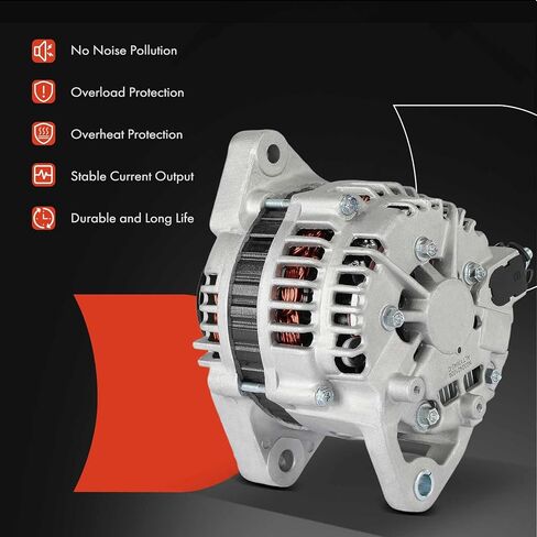 مولد كهربائي ممتاز متوافق مع Nissan 240SX 1995 1996 1997 1998، 12V 80A 4-Groove Pulley في اتجاه عقارب الساعة، استبدال # LR180742، 2310070F00 in Saudi Arabia