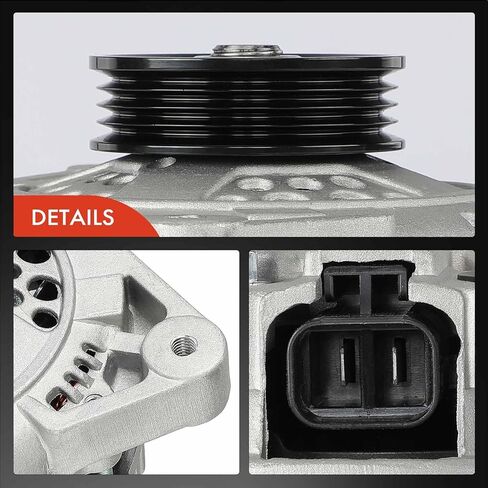 مولد كهربائي ممتاز متوافق مع Nissan 240SX 1995 1996 1997 1998، 12V 80A 4-Groove Pulley في اتجاه عقارب الساعة، استبدال # LR180742، 2310070F00 in Saudi Arabia