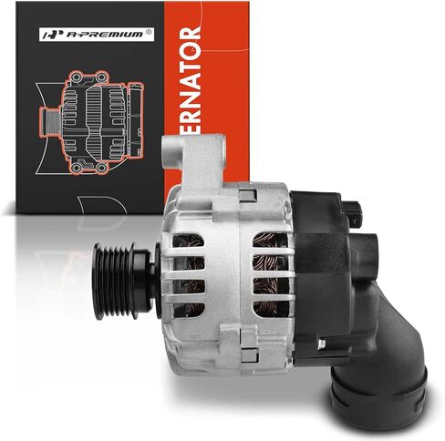 A-Premium Alternator Compatible with BMW X5 2001-2006 L6 3.0L, Z3 2001-2002 L6 2.5L3.0L, 90Amp 12V Clockwise 6-Groove Pulley, Replace# 12317501592, SG9B029, 12317501687 in Saudi Arabia