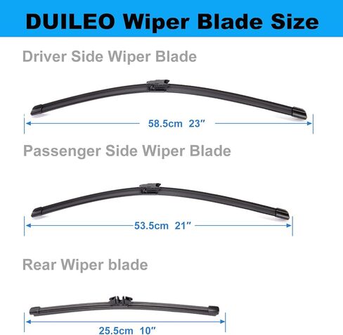 Windshield Wiper Blades for Mini Cooper Countryman 2017-2023 Replacement Front & Rear Wiper Blades, Premium All Season All Weather Automotive Front Rear Wipers Set / 23"+21"+10" in Saudi Arabia