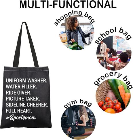 JXGZSO Funny Sports Mom Tote Bag Baseball Mom Football Mom Gift Mom Life Game Day Gift in Saudi Arabia