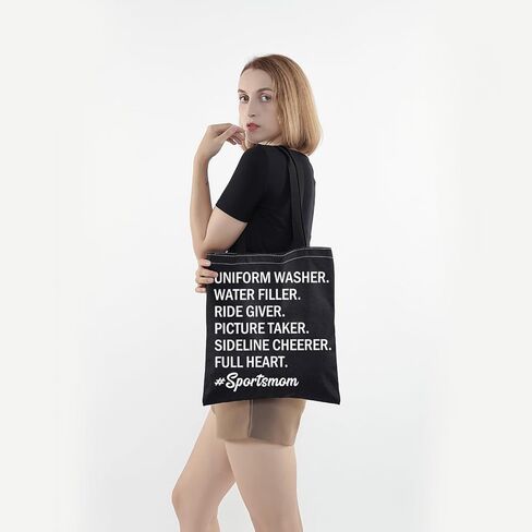 JXGZSO Funny Sports Mom Tote Bag Baseball Mom Football Mom Gift Mom Life Game Day Gift in Saudi Arabia