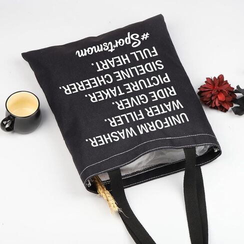 JXGZSO Funny Sports Mom Tote Bag Baseball Mom Football Mom Gift Mom Life Game Day Gift in Saudi Arabia
