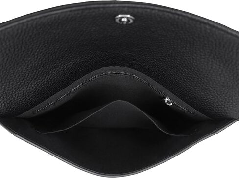 حقيبة يد نسائية - حقيبة يد من الجلد الصناعي ذات سعة كبيرة، تصميم أنيق باللونين الأبيض والأسود، إغلاق بسحاب، مثالية للعمل والاستخدام اليومي، تتضمن حقيبة يد قابلة للفصل in Kuwait