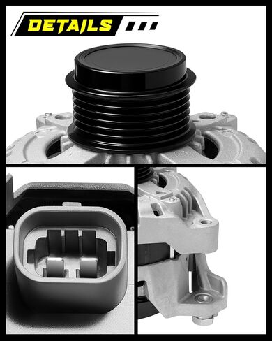 Oktiger Upgraded Alternator for Chevy Camaro lt 2016 2017 2018 2019 2020 2021 2022 2023 3.6L, ls 2017 2018, V6 12V 150A Clockwise 6-Groove Clutch Pulley, Replacement Alternator, OE 13591604 44015N in Kuwait