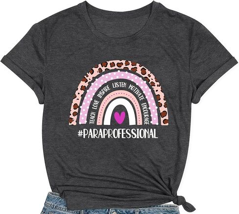 قمصان نسائية شبه احترافية Teach Love Inspire Tshirt Teacher Para Professional تي شيرت in Kuwait