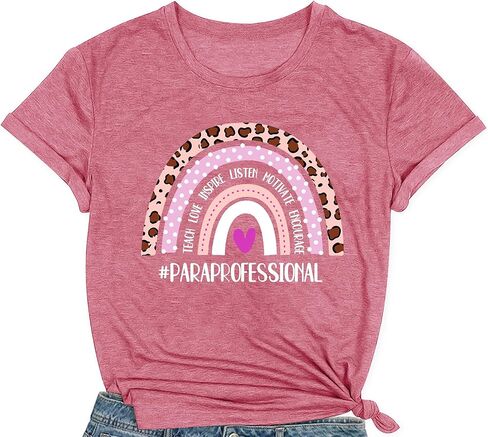 قمصان نسائية شبه احترافية Teach Love Inspire Tshirt Teacher Para Professional تي شيرت in Kuwait
