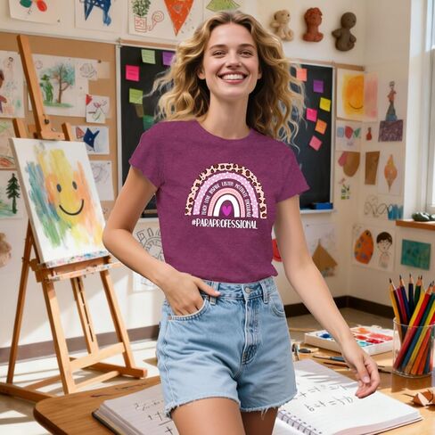 قمصان نسائية شبه احترافية Teach Love Inspire Tshirt Teacher Para Professional تي شيرت in Kuwait