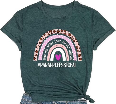 قمصان نسائية شبه احترافية Teach Love Inspire Tshirt Teacher Para Professional تي شيرت in Kuwait