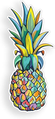 Colorful Pineapple Sticker Multi Color Car Truck Window Bumper Custom Fully Printed Colorful Vinyl Decal Graphic in Kuwait