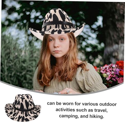 Cowgirl Hat Fit Unisex Decorative Hat for Parties Cosplay Outdoor Events Breathable Material Stylish Western Style Multi in Saudi Arabia