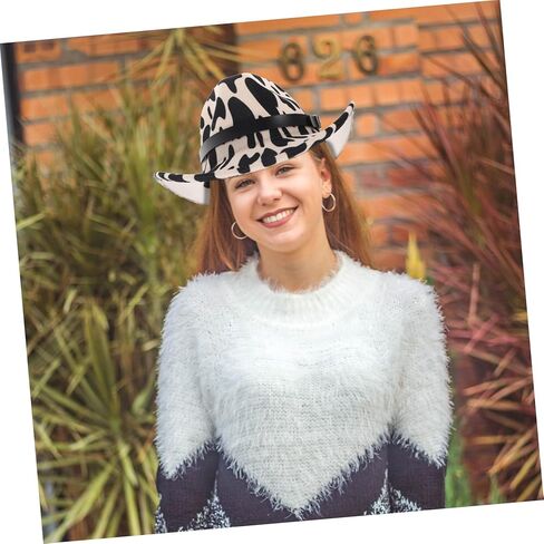 Cowgirl Hat Fit Unisex Decorative Hat for Parties Cosplay Outdoor Events Breathable Material Stylish Western Style Multi in Saudi Arabia