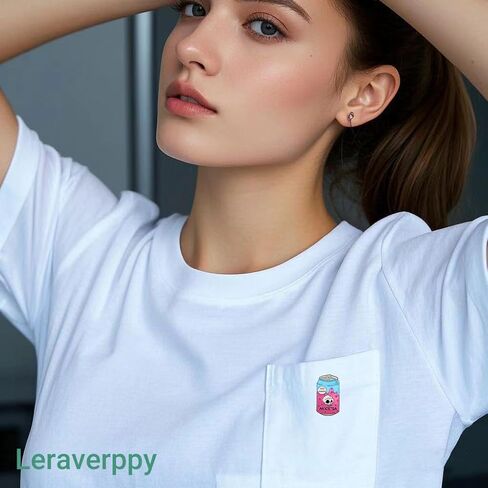 دبوس المينا، دبوس طية صدر السترة غير المستقر، شارة علبة المشروبات، بروش الصحة العقلية المرحة هدية لمحبي المشروبات والأصدقاء والعائلة والمراهقين دبوس ديكور يدوي الصنع من القماش وحقيبة ظهر وإكسسوارات سترة in Kuwait