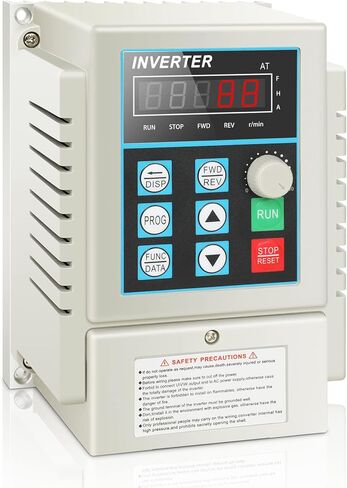 XCFDP AC 220V/2.2kw 3HP محرك التردد المتغير، 12A VFD العاكس مرحلة واحدة إلى 3 مراحل محول التردد للتحكم في سرعة محرك المغزل (إدخال مرحلة واحدة، إخراج 3 مراحل) in Kuwait