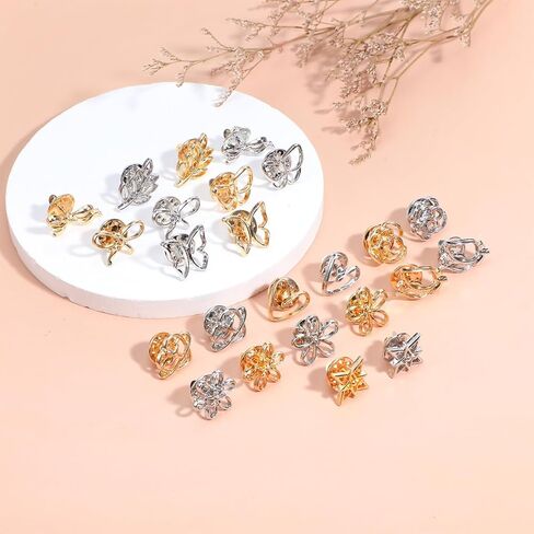 24 قطعة من دبابيس بروش القميص للنساء، 12 تصميمًا أنيقًا على شكل طية صدر السترة ودبابيس على شكل زهرة دبوس لتغطية المينا دبوس أمان على شكل طية صدر السترة من أجل قبعة هرت وسترة صوفية لتزيين ربطات العنق in Kuwait