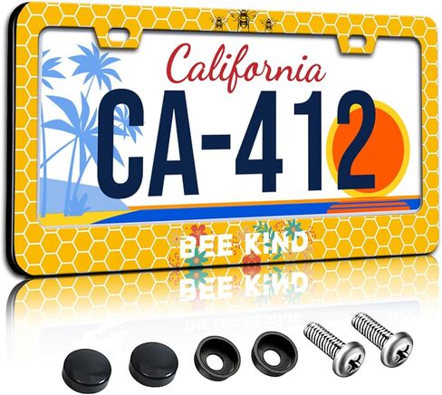 Evil Eyes License Plate Frames Personalized License Plate Holder for Car Decor Parts Stainless Steel License Plate Cover for Standard License Plate Holder 12x6 Inch in Kuwait