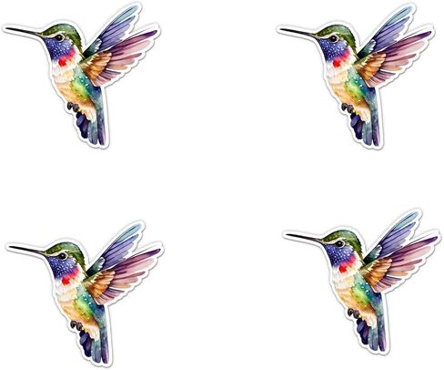 Pack of 4-3 Inch Hummingbird Stickers - Waterproof Vinyl for Car Phone Water Bottle - Hummingbird Decal - Sticker Graphic Decal in Saudi Arabia