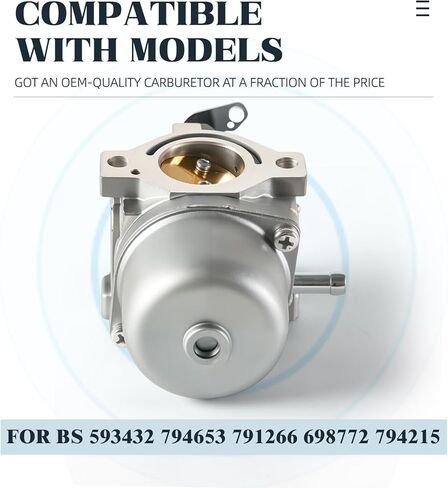 593432 Carburetor Compatible with B&S 794653 791266 698772 794215 791178 793227 21A902 21A707 21A807 21A907 215000 Engine Carb with Air Filter and Spark Plug in Kuwait
