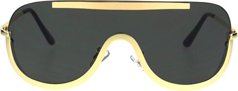 JuicyOrange Retro Modern Fashion Sunglasses Unisex Oversized Shield Frame UV 400 in Kuwait