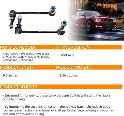 K80822 K80823 Stabilizer Bar Link Front For Chrysler 300 RWD For Dodge Magnum RWD Charger RWD Challenger RWD OE 4782716AA, 4895482AA, 4895482AB, 4895482AC in Saudi Arabia