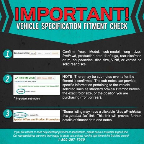 Hart Brakes Front Brakes and Rotors Kit |Front Brake Pads| Brake Rotors and Pads| Ceramic Brake Pads and Rotors |fits 1986-1993 Ford Bronco, 1986-1993 Ford F-150 in Kuwait