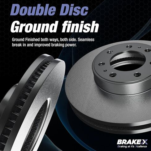 استبدال مجموعة دوارات الفرامل الأمامية X لسيارة HYUNDAI SONATA لعام 2009 | دوارات قرصية مطلية بـ GEOMET من إيجيس in Kuwait