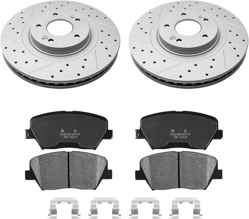 12.6inch(320mm) Front Brake Disc Rotors & Ceramic Brake Pads Kit Fit for Hyundai Santa Fe Sport 2013 2014 2015 2016, Kia Sorento 2014-2015 in Kuwait