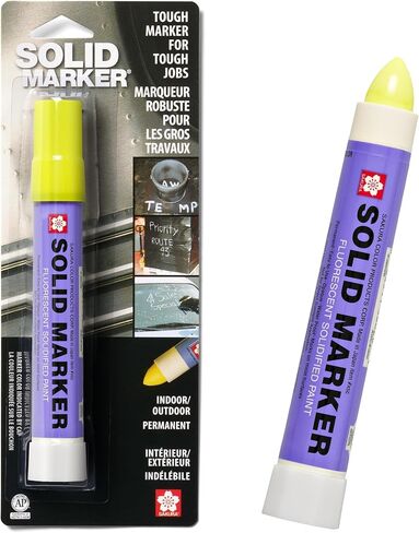 Sakura Solid Paint Markers - Permanent Marker Paint Pens - Window, Wood, & Glass Marker - Fluorescent Yellow Paint - 1 Pack in Kuwait