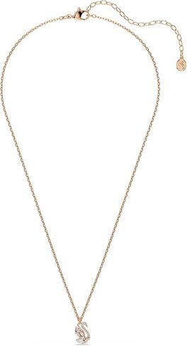 Swan pendant, Mixed cuts, Swan, White, Rose gold-tSwarovski One plated in Saudi Arabia