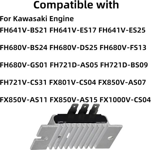 FH430V Voltage Regulator Compatible with Kawasaki FH721D FH541V FX801V FH680V FH580V FH FX1000V FH641V FH721V FX850V FH601V Series Engines Replaces 21066-7011 21066-7003 in Kuwait