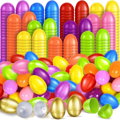 2024Pcs Plastic Easter Eggs 2.3",2000Pcs Fillable Empty Easter Eggs in 8 Colors with 24Pcs Golden Eggs Bulk for Easter Hunt,Basket Stuffers Filler,Easter Party Favor Decor,Classroom Prize,Surprise Egg in Saudi Arabia