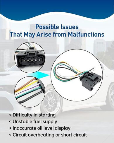 Connector Plug Fuel Pump Wiring Harness Fit for Dodge Challenger Charger Magnum Chrysler 300 2005-2023 Replace 72182609365 in Kuwait