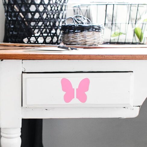 Butterfly Cabinet Drawer Handles and Knobs, Metal Pink Butterfly Pulls for ’ Room Dresser and Kitchen Cabinets, 1 Pair in Kuwait