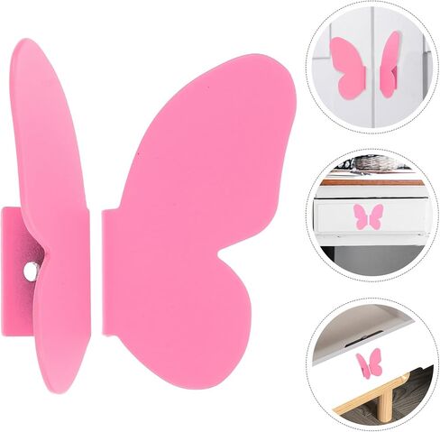 Butterfly Cabinet Drawer Handles and Knobs, Metal Pink Butterfly Pulls for ’ Room Dresser and Kitchen Cabinets, 1 Pair in Kuwait