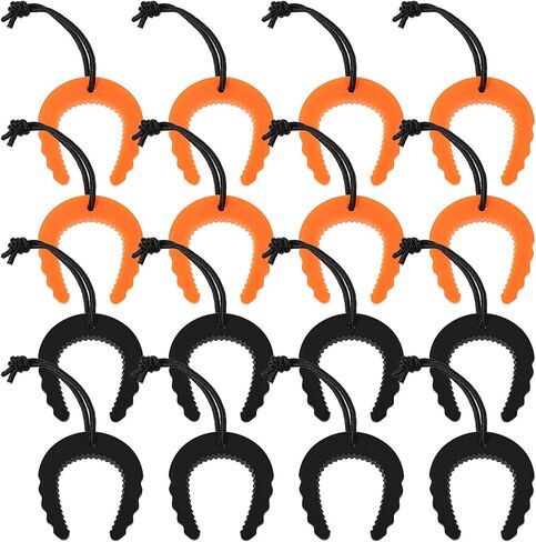 16 Pcs Emergency Door Stops, Police Door Stopper/Jam with Nylon Cord Attachments for Law Enforcement Emergency Medical Services Firefighter Accessories(Black and Orange) in Kuwait