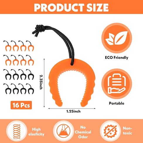 16 Pcs Emergency Door Stops, Police Door Stopper/Jam with Nylon Cord Attachments for Law Enforcement Emergency Medical Services Firefighter Accessories(Black and Orange) in Kuwait