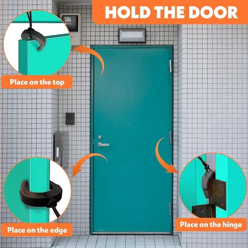 16 Pcs Emergency Door Stops, Police Door Stopper/Jam with Nylon Cord Attachments for Law Enforcement Emergency Medical Services Firefighter Accessories(Black and Orange) in Kuwait