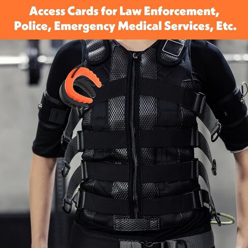 16 Pcs Emergency Door Stops, Police Door Stopper/Jam with Nylon Cord Attachments for Law Enforcement Emergency Medical Services Firefighter Accessories(Black and Orange) in Kuwait