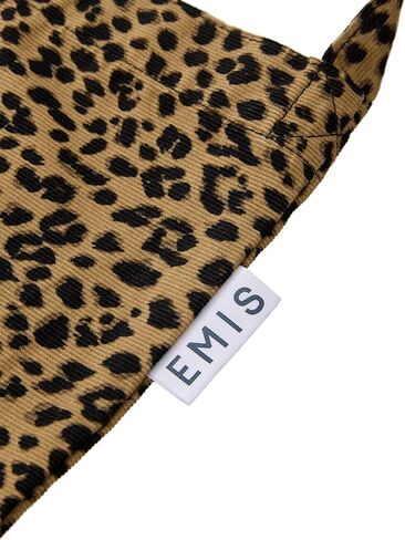 EMIS 22Y ليوبارد سروال قصير للجنسين كاجوال ملابس الشارع ايكو حمل حقيبة بني in Saudi Arabia