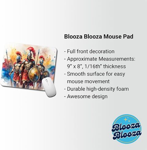 Greek Warriors Spartans Watercolor Low Profile Mouse Pad Mat in Kuwait