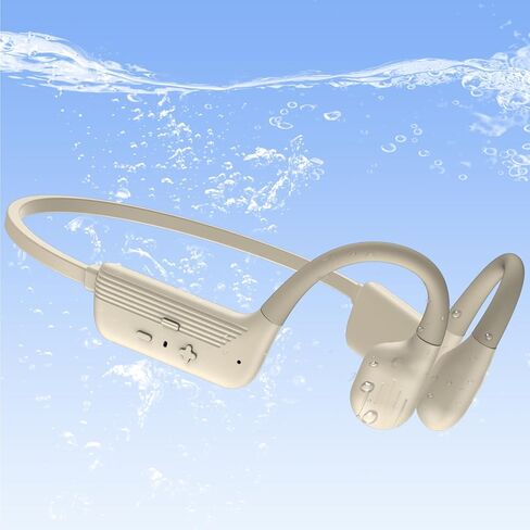 Bone Conduction Headphones, IP67 Waterproof Open-Ear Headphones, Bluetooth 5.3 Bone Conduction Headphones, Wireless Sports Earbuds with Microphone for Running, Cycling in Kuwait