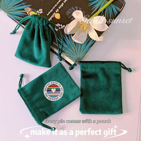 دبوس المينا، أنت آمن لتكون أنت حولي، دبوس طية صدر السترة، هدية لشركاء عشاق المراهقين من LGBT، شارة زر على شكل قلب قوس قزح، هدية لشركاء عشاق المراهقين من LGBT، ديكور DIY، دبوس على حقيبة قماش القميص in Kuwait