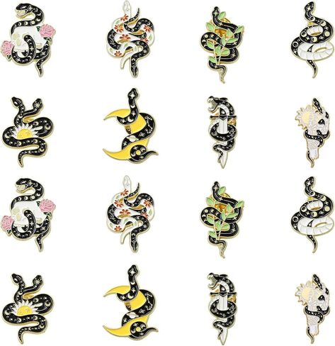 Ipotkitt النحل مستطيل علم الأحياء موضوع الفاكهة الخضار الأفعى الآيس كريم دبابيس الحشرات الحلوى الفراولة دبابيس التلبيب DIY بها بنفسك مجوهرات الحرفية الملابس ديكور in Kuwait