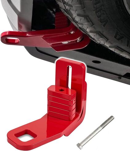 Heavy Duty Rear Tow Hooks Tow Hitch Fit for 2024–2025 Land Cruiser LC250, 2024-2025 Lexus GX550 & 2025 4Runner, Red Steel Rear Recovery Points, Off-Road Towing Accessories in Kuwait