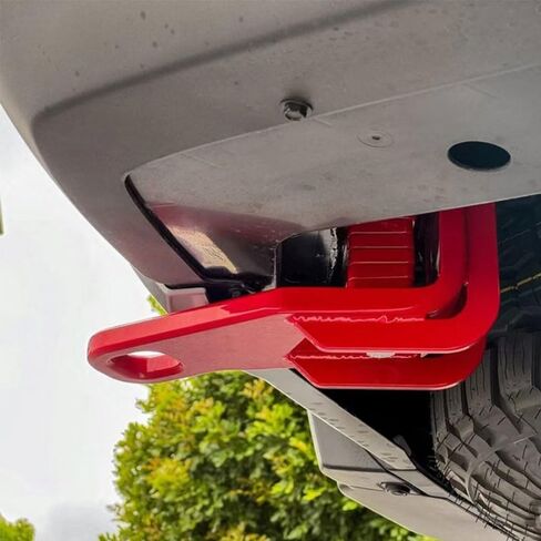 Heavy Duty Rear Tow Hooks Tow Hitch Fit for 2024–2025 Land Cruiser LC250, 2024-2025 Lexus GX550 & 2025 4Runner, Red Steel Rear Recovery Points, Off-Road Towing Accessories in Kuwait
