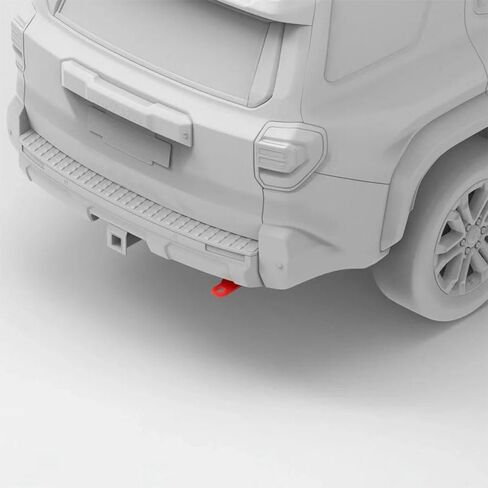 Heavy Duty Rear Tow Hooks Tow Hitch Fit for 2024–2025 Land Cruiser LC250, 2024-2025 Lexus GX550 & 2025 4Runner, Red Steel Rear Recovery Points, Off-Road Towing Accessories in Kuwait