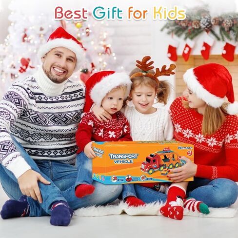 سيارة شاحنة الناقل الصغيرة لعبة لعبة لعب: لعبة النقل لمدة 1 2 3 4 4 سنوات بويز الفتيات 18 شهر 5 في 1 هدايا لعب الأطفال لعيد الميلاد في مرحلة ما قبل المدرسة in Kuwait